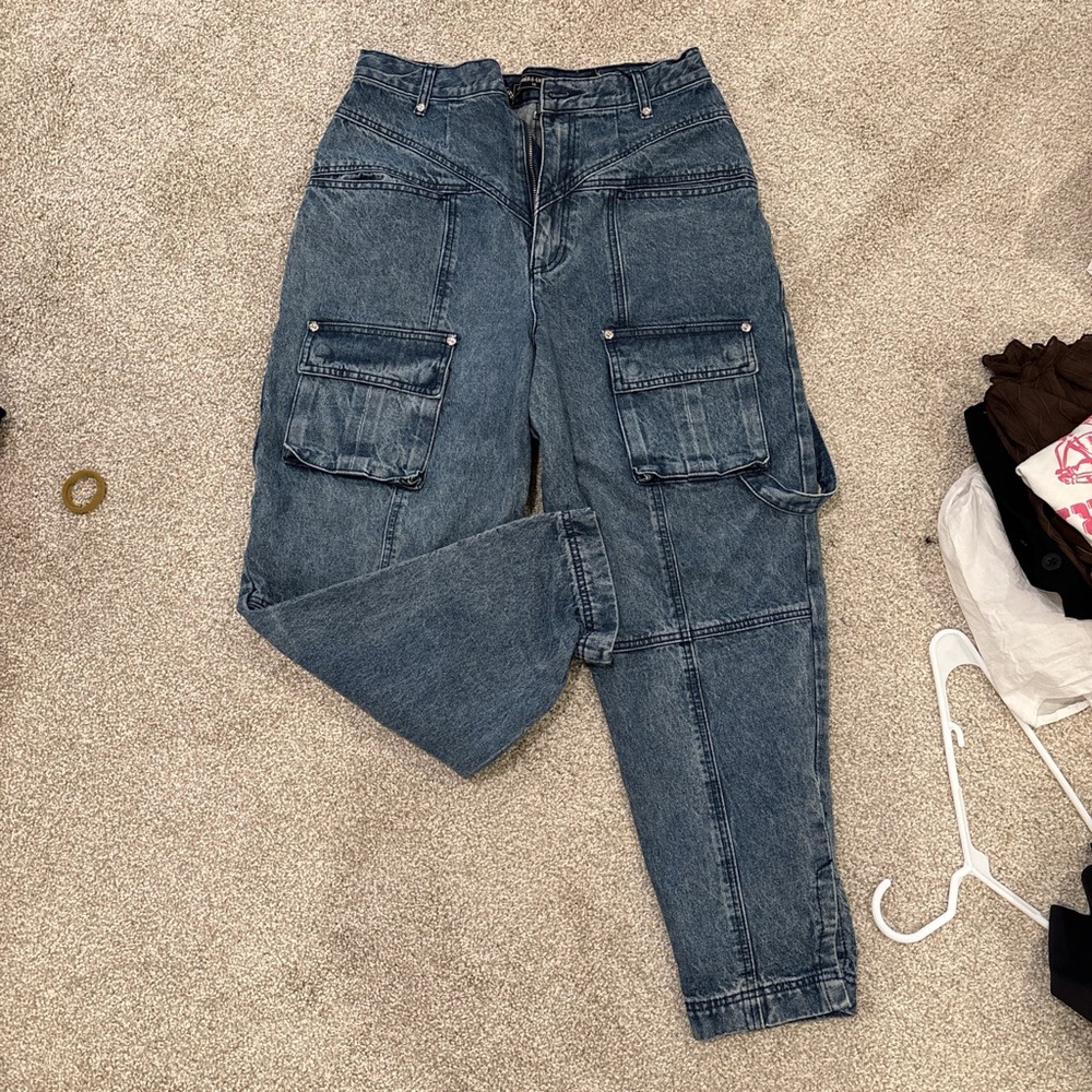 Stylish Blue Cargo Jeans